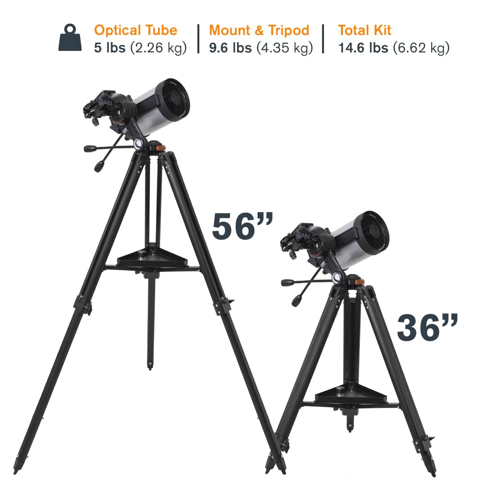 Celestron StarSense Explorer DX 5-inch App-Enabled Telescope – 130mm Schmidt-Cassegrain with Smartphone Dock & StarSense App – iPhone & Android Compatible – Easy-to-Use for Beginners