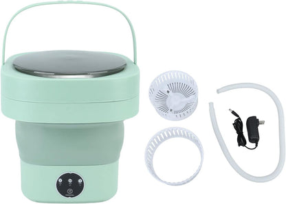 TOPINCN Automatic Portable Foldable Washing Machine, Mini ABS US Plug 100-240V for Travel (Green)
