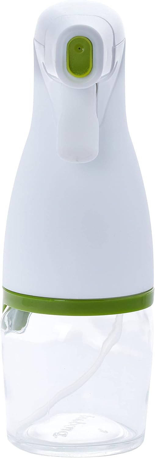Prepara Simply Mist Olive Oil Sprayer, White/Green with Chrome Band