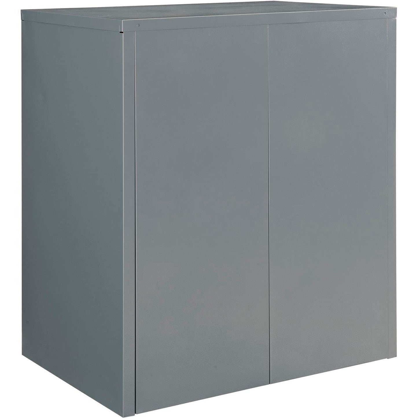 Global Industrial Counter Height Cabinet with Locking Lever Handle, 2 Height Adjustable Shelves, 300 lbs Shelf Capacity, 36" W x 24" D x 42" H, Unassembled, Gray