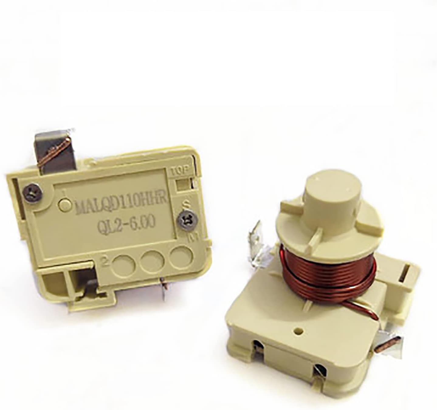 Replacement QD110H QL2-6.0 Refrigerator Starter + Round Protector for Heavy Duty Compressor Accessories
