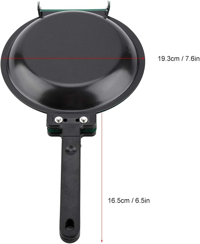 Fdit Double Side Non-stick Ceramic Coating Flip Frying Pan, Pancake Maker for Household Kitchen Cookware