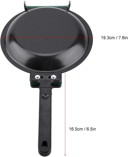 Fdit Double Side Non-stick Ceramic Coating Flip Frying Pan, Pancake Maker for Household Kitchen Cookware