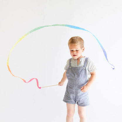 Sarah's Silks Pink Rainbow Streamer | Ribbon Dancer Toy