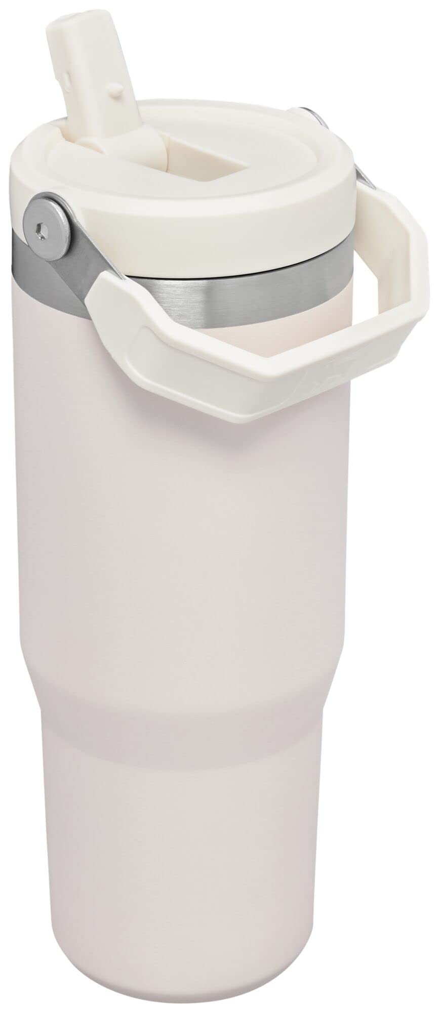 STANLEY IceFlow Flip Straw Tumbler with Handle 30 oz | Twist On Lid and Flip Up Straw | Leak Resistant Water Bottle | Insulated Stainless Steel |BPA-Free | Rose Quartz
