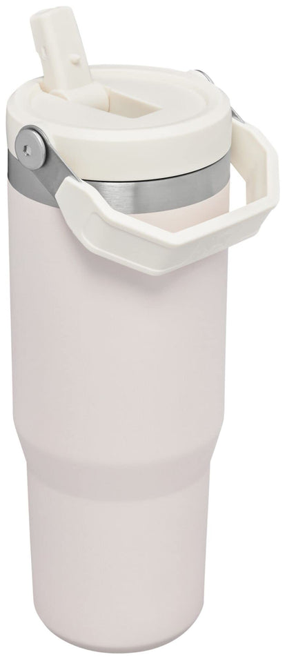 STANLEY IceFlow Flip Straw Tumbler with Handle 30 oz | Twist On Lid and Flip Up Straw | Leak Resistant Water Bottle | Insulated Stainless Steel |BPA-Free | Rose Quartz