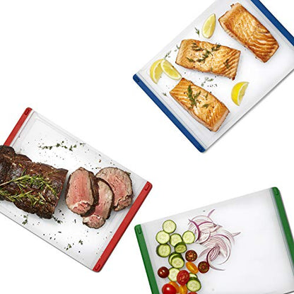 OXO Good Grips 3-Piece Plastic Everyday Cutting Board Set - Red, Green, Blue