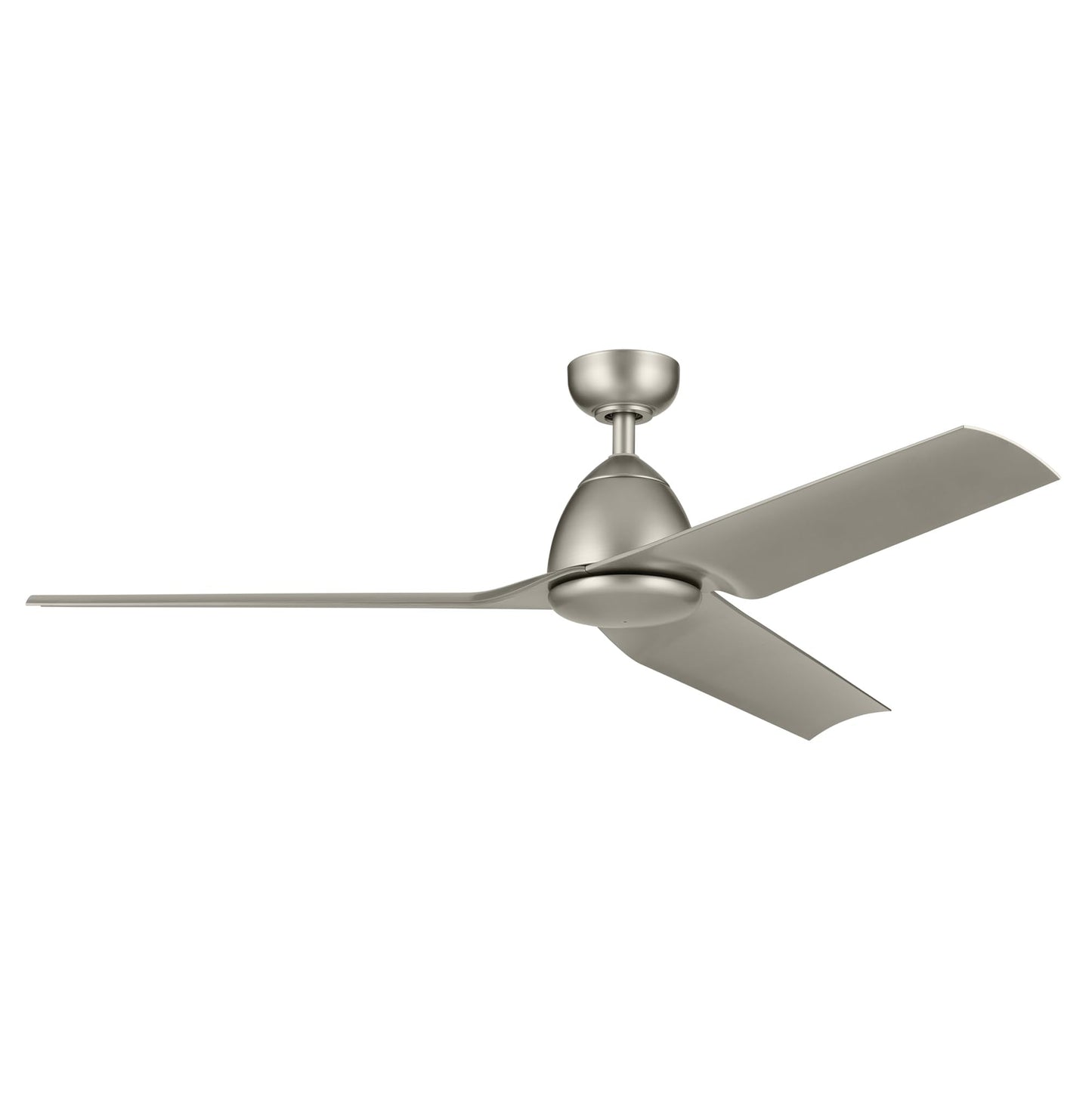 54 Inch Fit Ceiling Fan with CCT Selectable Light Module, 3 Blade Modern Fan, Satin Etched Cased Opal Glass in Brushed Nickel with Silver Blades (54" W x 13.25 H), 310254NI