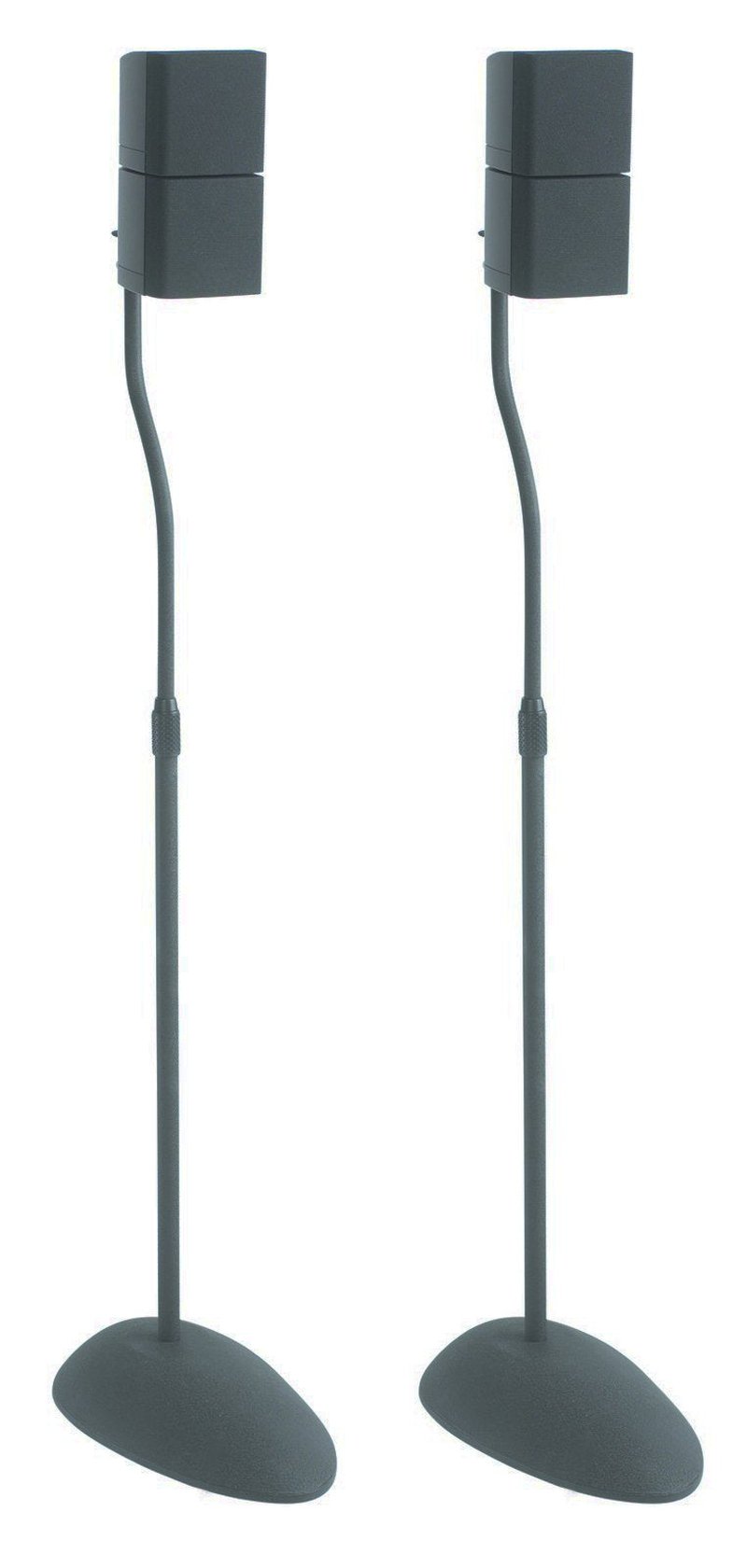 SANUS Height Adjustable Speaker Stands for Home Theater - Durable Design w/Tear Drop Base Fits Speakers up to 4lbs - 13" of Tool-Free Height Adjustment - Easy DIY Assembly