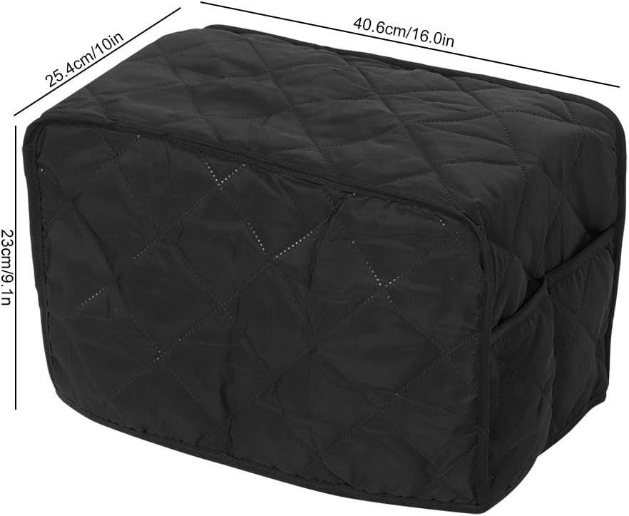 Cooker Cover Protector, Quality Polyester Pongee Dust Cover for Electrical Appliances (Black, 40.6 * 23 * 25.4cm)