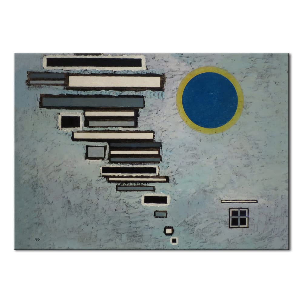 Wieco Art Framed Canvas Wall Art Composition VII, 1913 by Wassily Kandinsky Classic Abstract Famous Paintings Reproductions Canvas Wall Art for Home Decoration
