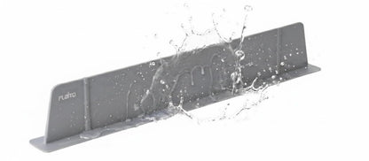 carrotez Silicone Kitchen Sink Splash Guard for Faucet — Silicone Water Splash Guard Mat, Quick Suction Setup, Gray(20.5 x 1.8 x 2.75")