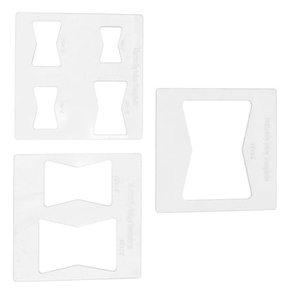 Oumefar 3Pcs Butterfly Inlay Templates Kit, 6x6 Inches Butterfly Templates for Woodworking, Router and Decorative Templates for Woodworking, Bowtie Router Template Jig Kit
