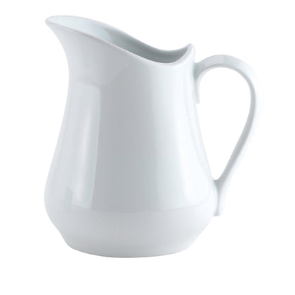 HIC Kitchen Creamer Pitcher With Handle, Fine Porcelain, 16-Ounce Capacity, For Coffee, Tea, Dressings, Syrups, Sauces