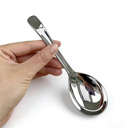 ZDFQly 6.7 Inches Soup Spoons, 2 Pieces Premium 18/10 Stainless Steel Table Spoons, Deep Bowl, Perfect for Pho, Ramen, Noodles, Wonton, Dumpling, Rice, Silver, Dishwasher Safe