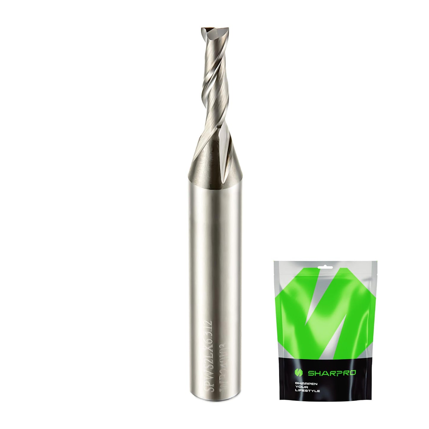 SHARPRO 1/8 Router Bit 1/4 Shank, Upcut Spiral Router Bit 1/4 Inch Shank 1/8 Inch Cutting Dia. 1/4 Inch CNC Router Bits, Up Cut Router Bit Solid Carbide, Ideal for Wood Inlay, Plunge Plastic