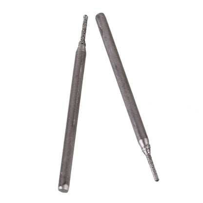 BQLZR 1mm Silver Gemstones Diamond Burrs Engraving Drill Bits Jewelry Jade Carving Drill Hole Tools Pack of 100