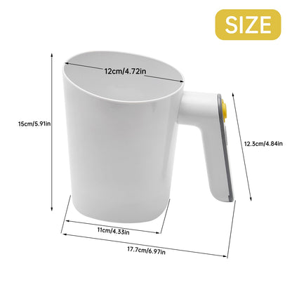 Electric Flour Sifter, Handheld Battery Operated Stainless Steel Mesh Shaker, Fine Mesh Cup Shape Powder Shaker Strainer Kitchen Cooking Baking Pastry Tools 4 Cup/1L Capacity