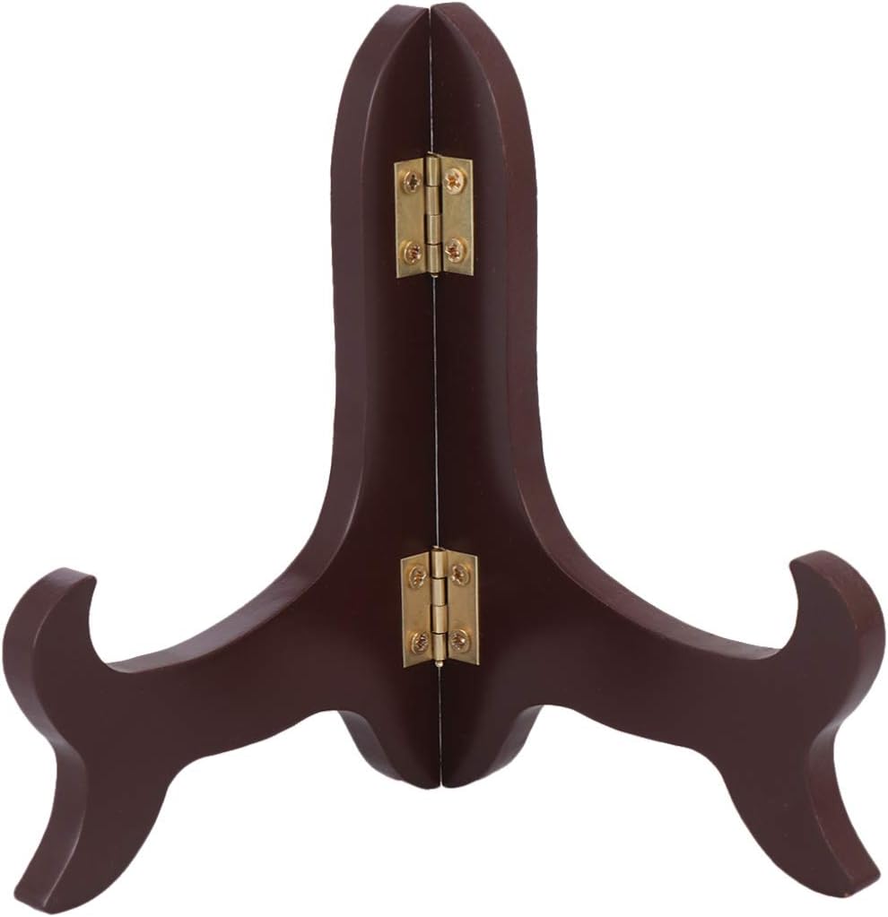 Gatuida Wooden Plate Holder, Decorative Plate Display Stand, Picture Easel Holder
