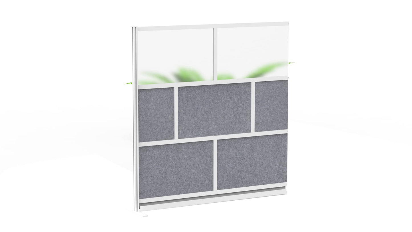Luxor MW-7070-XFCG Modular Room Divider Wall System - 70" x 70" Add-On Wall