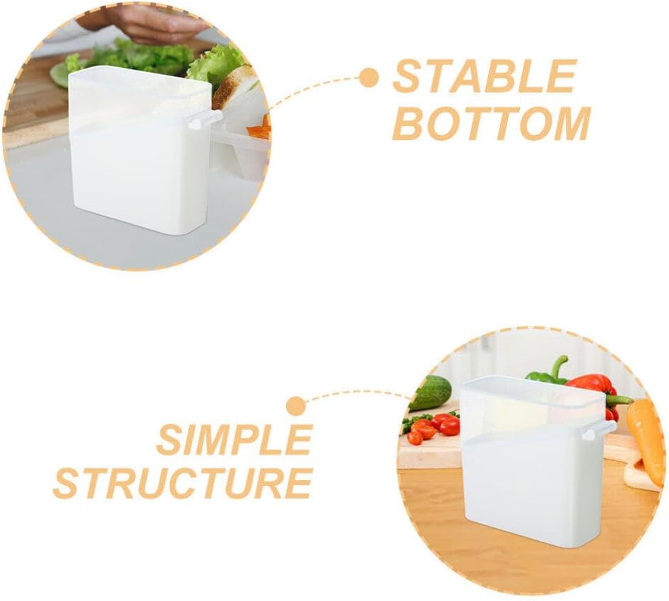 PRETYZOOM Cheese Slice Storage Container, 2pcs Sliced Cheese Saver Box with Clear Flip Lid for Fridge Bins