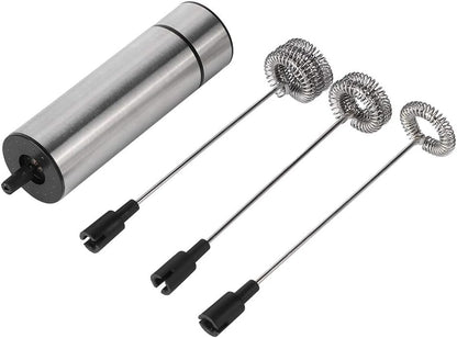 Electric Stirrer, Frother, Stainless Steel Coffee Mixer Blender, Handheld Milk Frother for Coffee