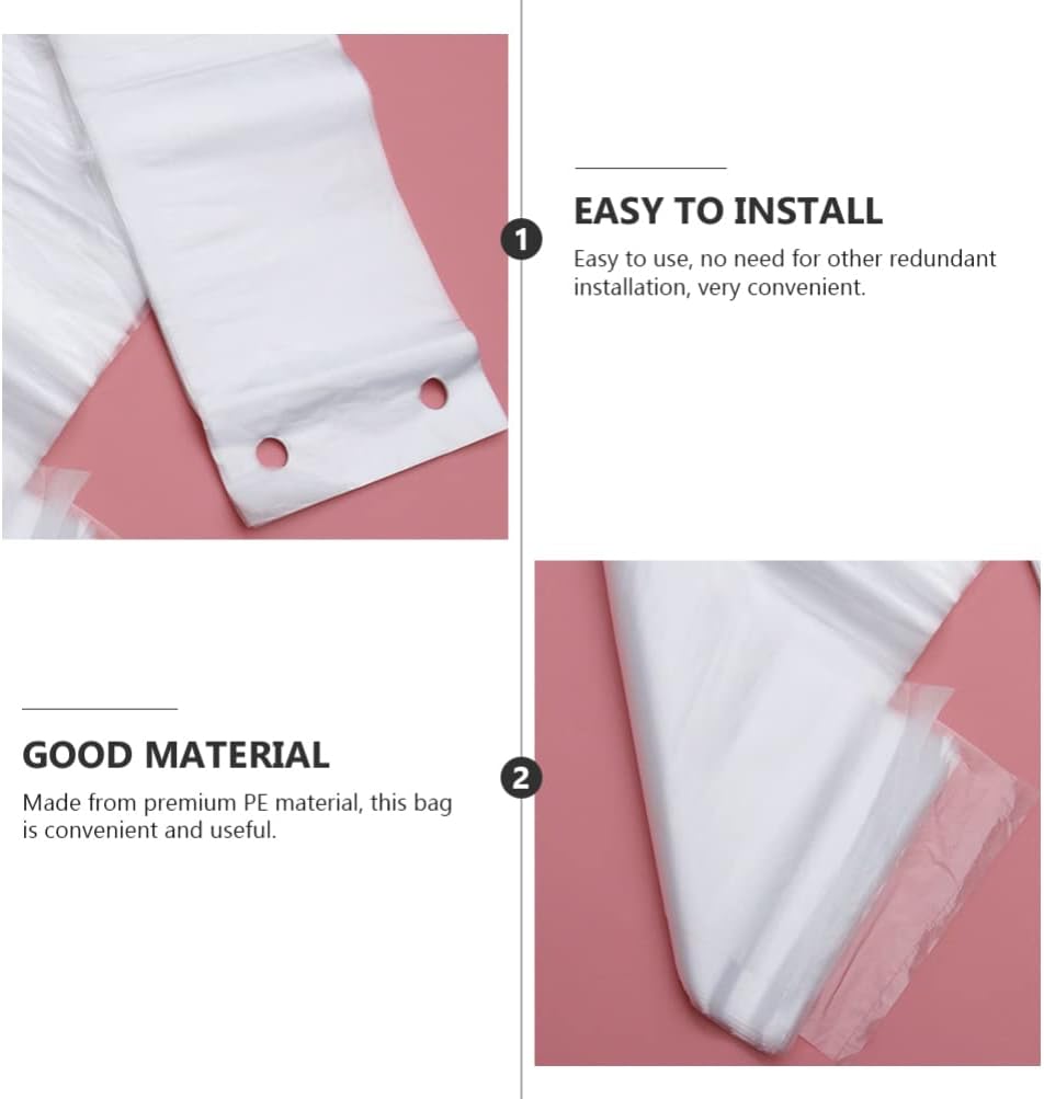 Zerodeko 200pcs Clear Plastic Umbrella Bags, Automatic Storage Bags for Folding Umbrella, Child Pe Disposable Cover