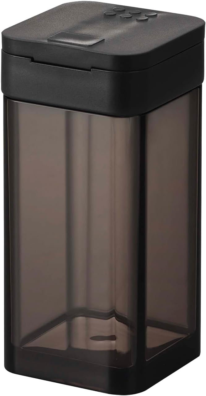 YAMAZAKI Home Spice Shaker Jar, Seasoning Container Bottle, Plastic, One Size, Black
