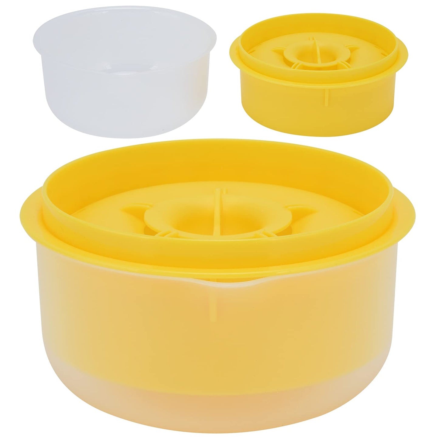 Egg Separator, Easy to, Separates up to 6 Yolks, Non, Reusable for Home Bakery (Yellow)
