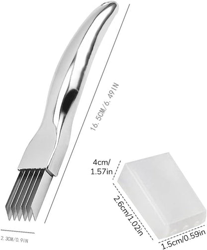 2pcs Shred Silk The Knife, 2024 New Stainless Steel Chopped Green Onion Knife, Sharp Scallion Shredding Cutter, Kitchen