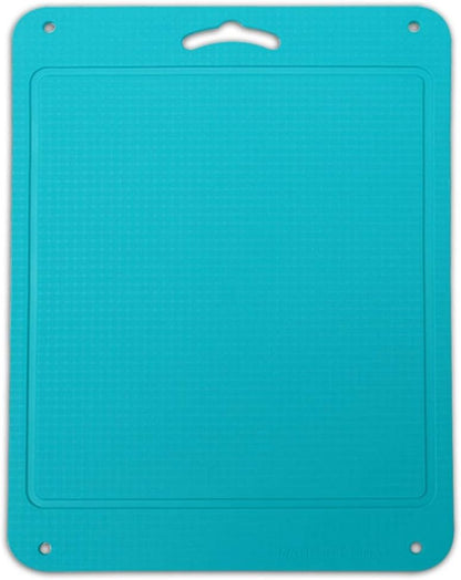 Silicone Chopping Mat, Flexible Thick Cutting Board, Food Grade Material, Non-Slipping, 12.6 x 9.6 inch (Blue)