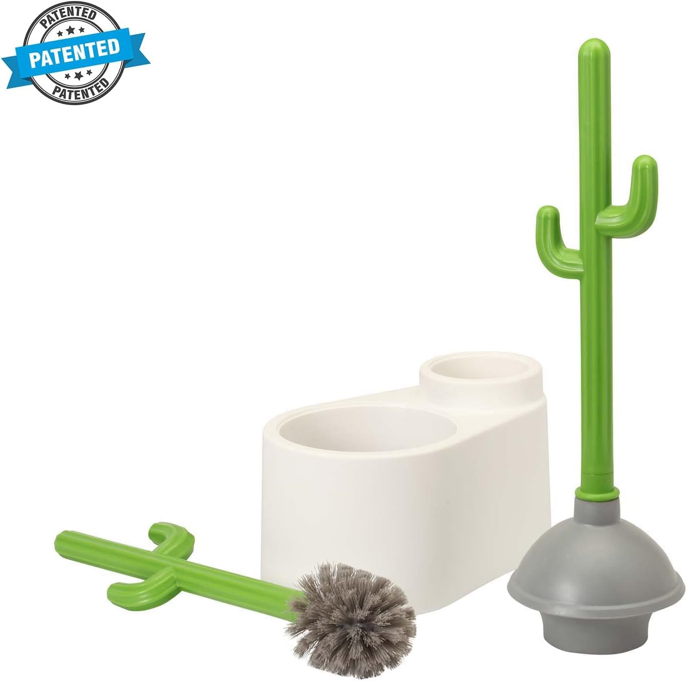 Cactus Toilet Plunger and Brush Set for Bathroom Cleaning, 1 Set