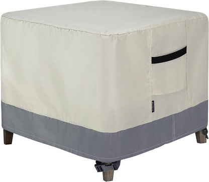 28L 28W 17H inch Patio Ottoman Cover, Waterproof Outdoor Square Furniture Cover for Side & End Table x x