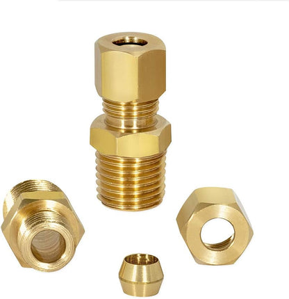 EZ-FLO 10 Inch Water Filter, Brass 1/4 Inch MIP x 7/16 Inch Compression Adapters, 1500 Gallon Capacity, 60458N