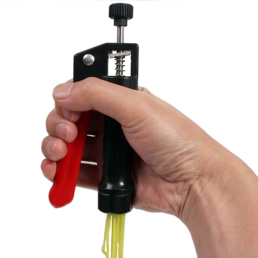 Saycker Clay Extruder Hand-held Soft Clay Mud Squeezer,Decorating Tool Portable DIY Craft Fondant Cake Polymer Clay Extruder Easy Clean(Size:22 x 2.3cm)