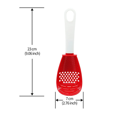 6 in 1 Multifunctional cooking gadgets, 356°F Heat Resistant kitchen gadgets, Egg Separator, Cooking, Draining, Mashing, Grating, Cooking spoon Red