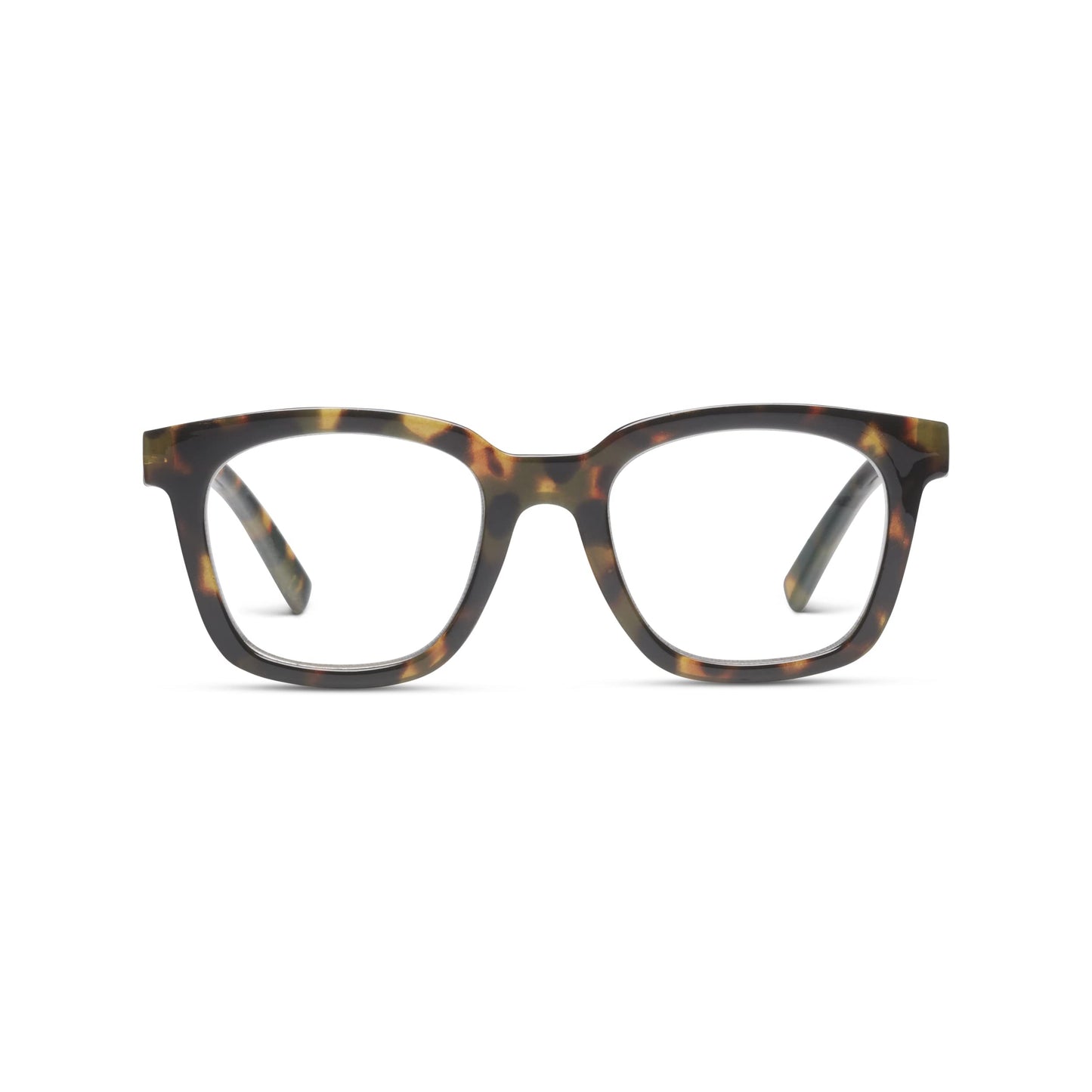 Peepers by PeeperSpecs Women's to The Max Soft Square Progressive Blue Light Blocking Glasses, Tortoise, 2.50 + 2.5