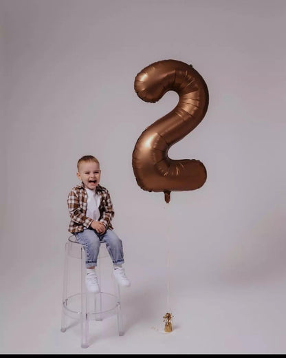 Regine Switzerland Dark Brown Number Balloon - 40 Inch Coffee Brown 0 for Birthday Party Decorations