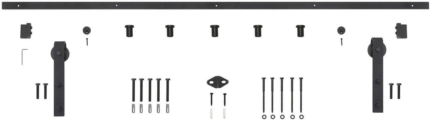 Miseno MBDH0005X78 78-3/4" Bent Strap Barn Door Hardware Kit - Oil Rubbed Bronze