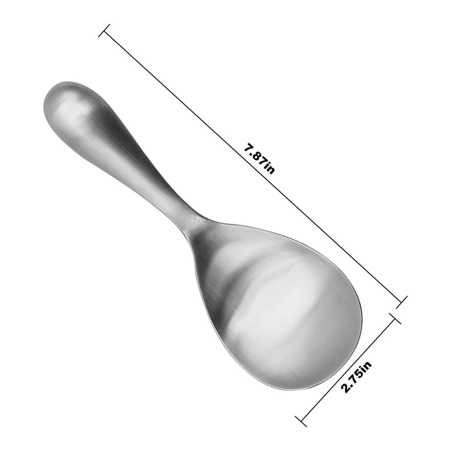2 Pack Stainless Steel Rice Spoons, 8 Inch Thickened Heat Resistant Serving Spoon, Cooking Spoon for Kitchen Utensils