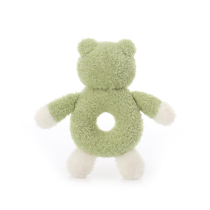 Apricot Lamb Baby Frog Soft Rattle Toy, Plush Stuffed Animal for Newborn Soft Over 0 Months (Frog, 6 Inches)