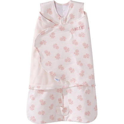 HALO 100% Cotton Sleepsack Swaddle - 3-Way Adjustable Wearable Blanket, Blush Watercolor Rose, Small (3-6 Months)