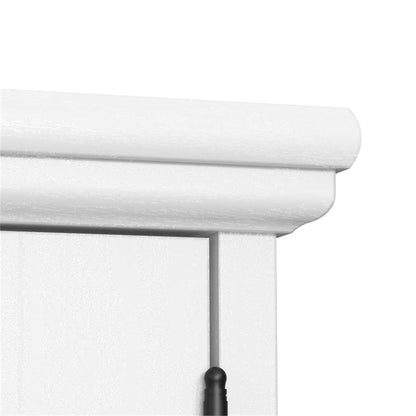Bush Home Westbrook 60W Sideboard Buffet Cabinet with Hutch in White Ash, Storage Credenza for Dining Room or Kitchen Area