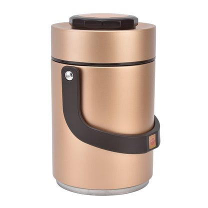 Estink 2000ml Vacuum Insulation Lunch Box 3 Layer Lunch for Hot Food, 304 Stainless Steel Thermal Lunch Box Insulated Food Jar Insulated Food Container (Gold)