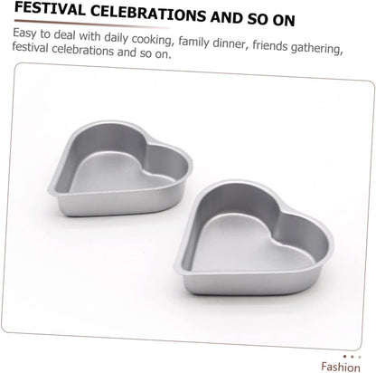 3pcs Heart Pudding Mold Cake Making Tray, Non-stick Heart Cake Pan, Donut Molds, Baking Supplies