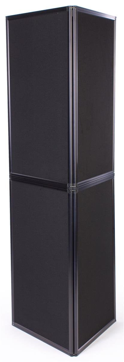 Displays2go Portable Display Panel System, Includes 6 Show Panels, Folding Design, Hook & Loop-Receptive Fabric – Black (T6PNLBK)