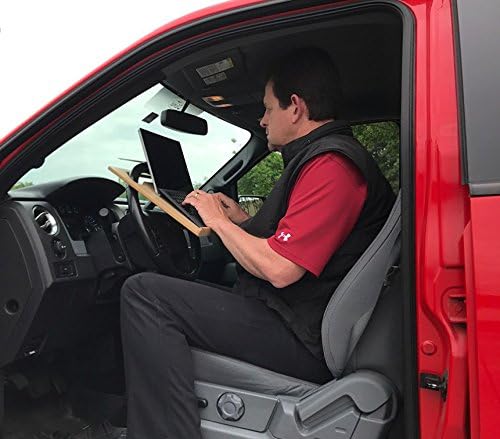 Notebook Size (15 1/4" x 13 3/4") Motor Vehicle Desk - SUV & Car Writing Surface, Steering Wheel Laptop Computer Station - Tablet Table - Minivan Desk, Automobile Lunch Tray