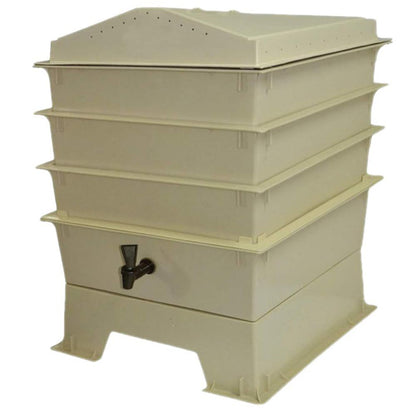 5-Tray Worm Composter, Large Compost Bin, Sustainable Worm Farm Kit, Space-Saving Outdoor Composting Bin for Garden Kitchen Yard