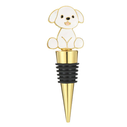4 pcs Christmas Wine Stopper Christmas Wine Bottle Stoppers for Xmas Decor Winter Decor-Wine and Beverage Bottle Stopper for Christmas,Christmas Decoration Wine Stopper (Gold White Yellow)