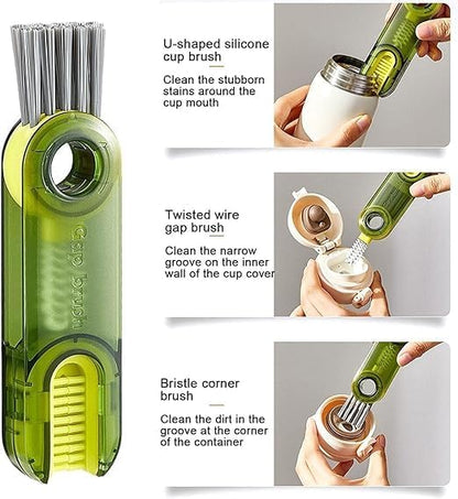 3 in 1 Cup Lid Gap Cleaning Brush - Multi-Functional Bottle Lid Cleaning Tools for Home Kitchen